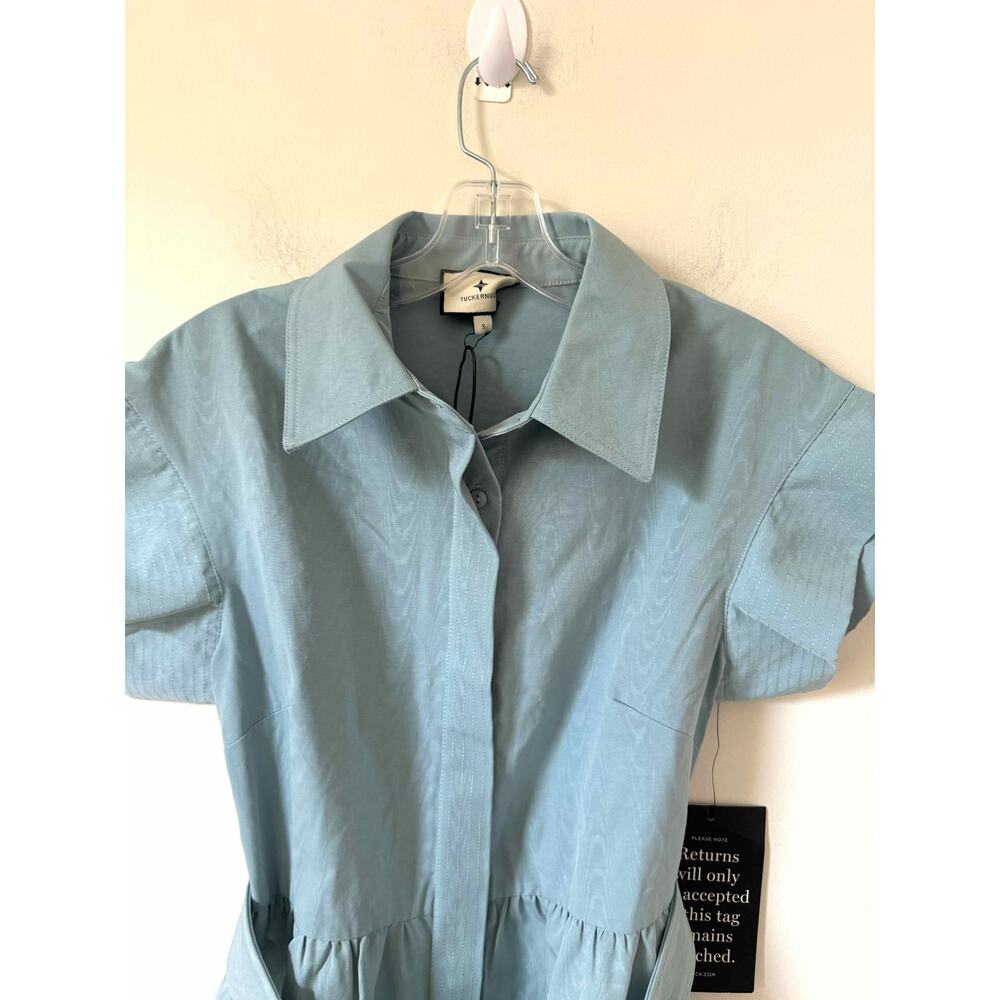 Tuckernuck Chloe Midi Dress Baby Blue Size Small NEW - Picture 6 of 14